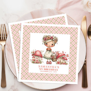 Enchanted Fairy Garden Magical Birthday Party Paper Dinner Napkins