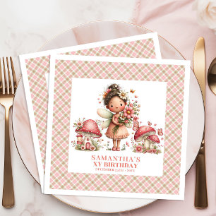 Enchanted Fairy Garden Party Invitation Editable Paper Dinner Napkins