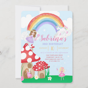 Enchanted Fairy Garden Princess Birthday Invitation