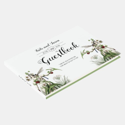 Enchanted Fairy Garden Wedding Green Guest Book