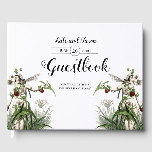 Enchanted Fairy Garden Wedding Green Guest Book