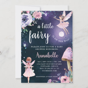 Enchanted Fairy Girl Baby Shower Invitation