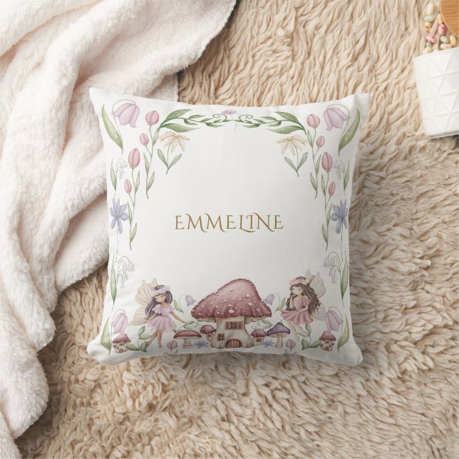 Enchanted Fairy Girl  Throw Pillow (Blanket)