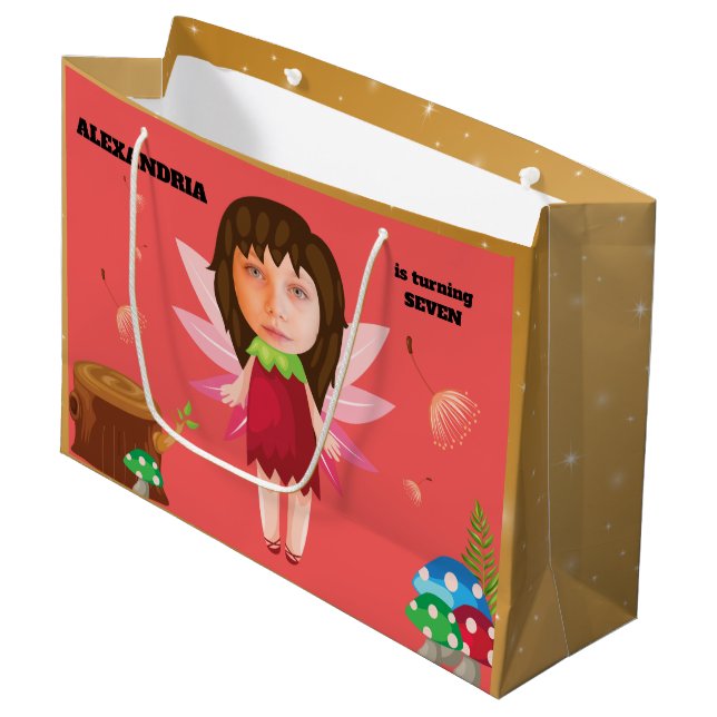 Enchanted Fairy Magic Pixie New Fun Kids Fab Large Gift Bag (Front Angled)