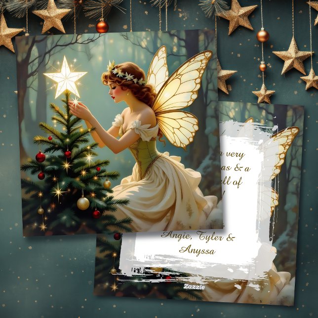 Enchanted Fairy Personalized Christmas Holiday Card (Creator Uploaded)