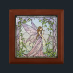 Enchanted Fairy Portal Gift Box<br><div class="desc">A magical fairy portal with greenery vines stained glass illusion ceramic tile for a young girl's room. A place to store her jewelry and treasures.</div>