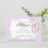 Enchanted Fairy Princess Birthday Party Invitation (Standing Front)