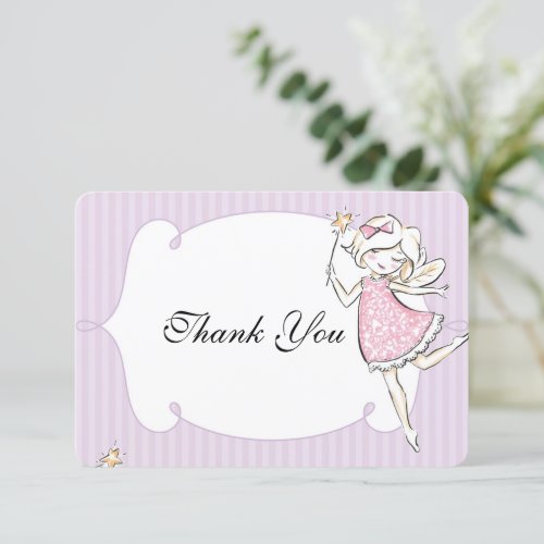 Enchanted Fairy Princess Birthday Party Tag Thank You Card