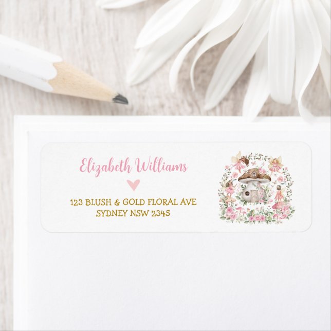 Enchanted Fairy Princess Return Address Label (Insitu)