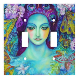 Enchanted Fairy Queen with Butterflies Light Switch Cover