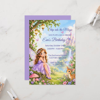Enchanted Fairy Tale Birthday Party Invitation