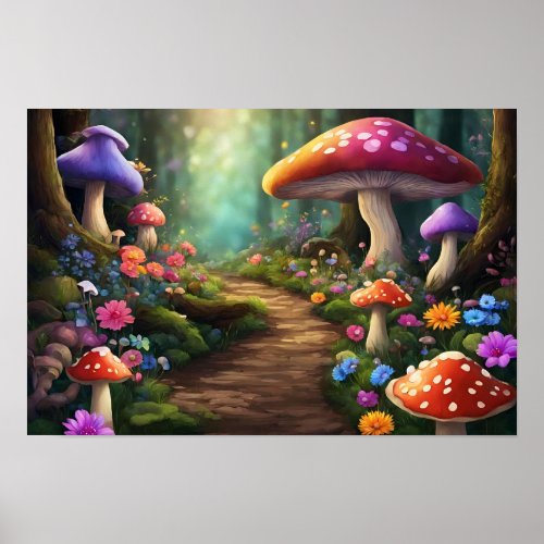 Enchanted Fairy Tale Forest Poster