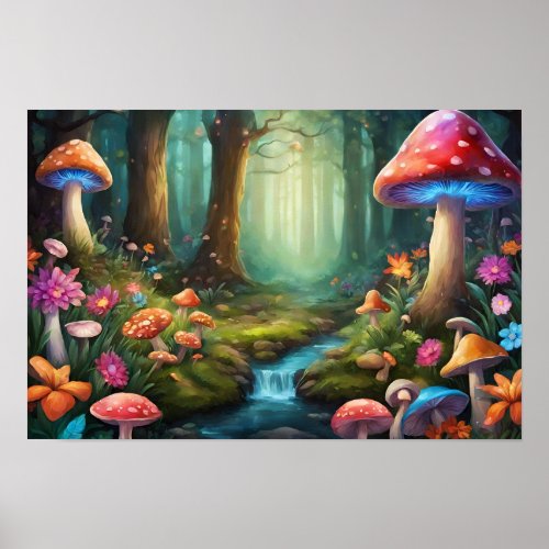 Enchanted Fairy Tale Forest Poster