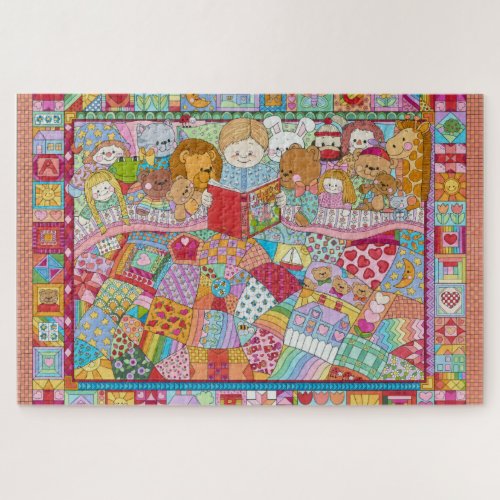 Enchanted Fairy Tale Kaleidoscope Quilt jigsaw Jigsaw Puzzle