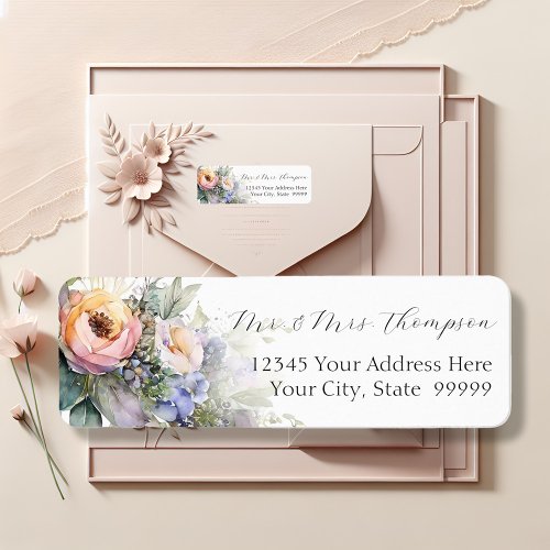 Enchanted Fairy Tea Party Floral Baby Address Label