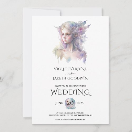 Enchanted Fairy Woodland Wedding Invitation