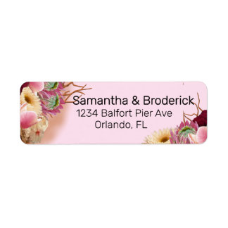 Enchanted Fairytale Boho Wildflower Wedding Label