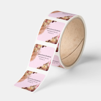 Enchanted Fairytale Boho Wildflower Wedding Square Sticker