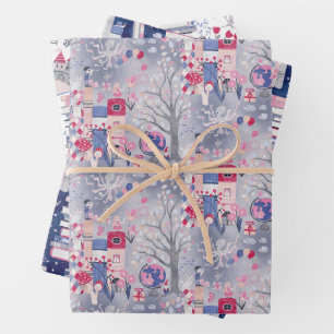Enchanted Fairytale Books Set of Three Wrapping Paper Sheets
