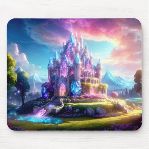 Enchanted Fairytale Crystal Castle  Mouse Pad