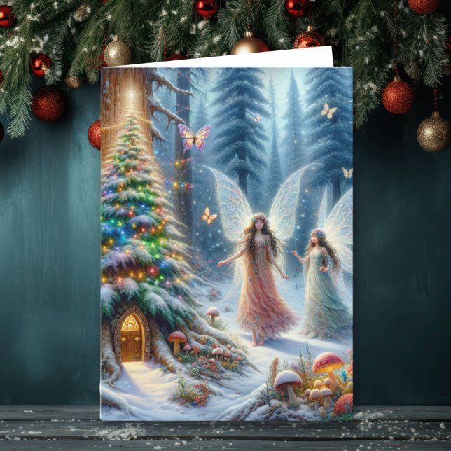 Enchanted Fairytale Forest Personalized Christmas Card (Creator Uploaded)