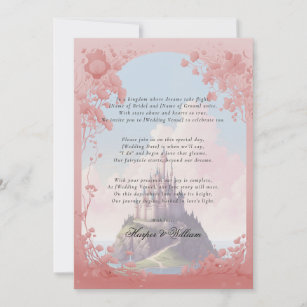 Enchanted fairytale poem wedding  invitation