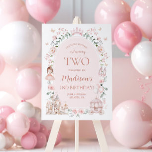 Enchanted Fairytale Princess 2nd Birthday Welcome Foam Board