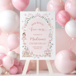 Enchanted Fairytale Princess 5th Birthday Welcome Foam Board