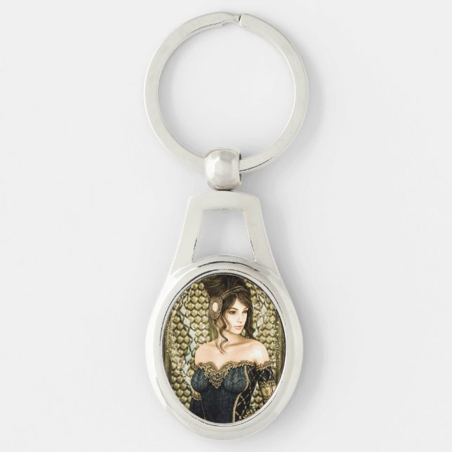Enchanted Fairytale Princess Portrait Keychain (Front)