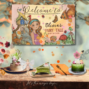 Enchanted Fall Fairy Tale Baby Shower Custom Wall Banner