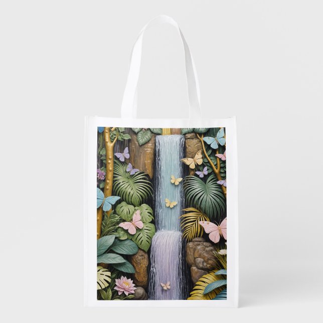 Enchanted Falls Oasis Grocery Bag (Front)