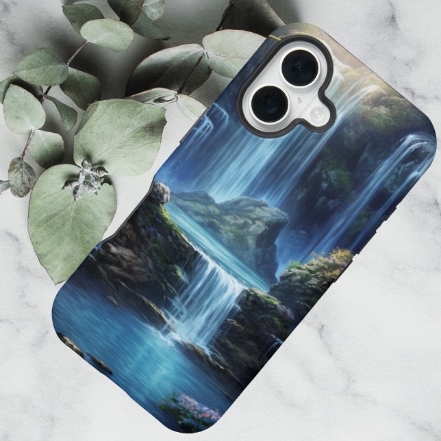 Enchanted Fantasy Waterfall Dreamscape  iPhone Case (Creator Uploaded)