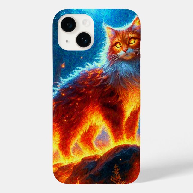 Enchanted Fire Feline Case-Mate iPhone Case (Back)