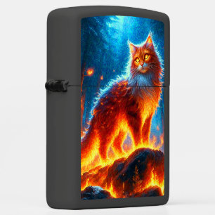 Enchanted Fire Feline Zippo Lighter