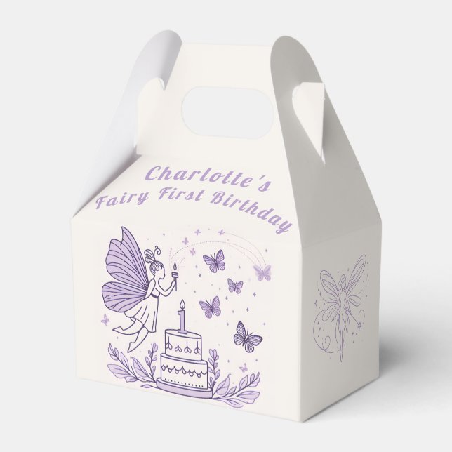 Enchanted First Candlelight - Birthday Favor Boxes (Front Side)