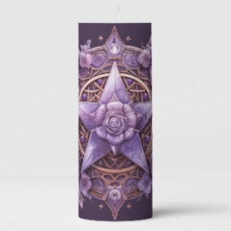 Enchanted Flame – Witchy Rose Pentacle Candle