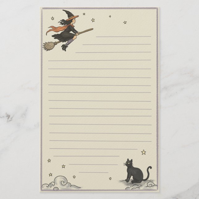 Enchanted Flight Lined 5.5" x 8.5" Stationery (Front)