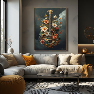 Enchanted Floral Cello Fantasy Canvas Print