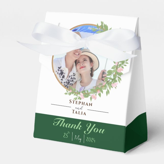 Enchanted Floral Elegance wedding Favor Boxes (Front Side)