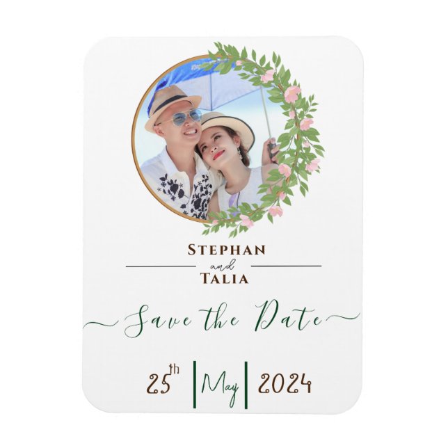 Enchanted Floral Elegance wedding Magnet (Vertical)