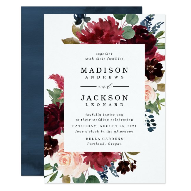 Enchanted Floral | Frame Wedding Invitation