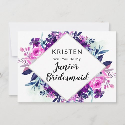 Enchanted Floral Jr Bridesmaid Proposal Card