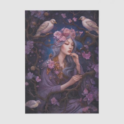 Enchanted Floral Maiden Storybook Fantasy Tissue Paper