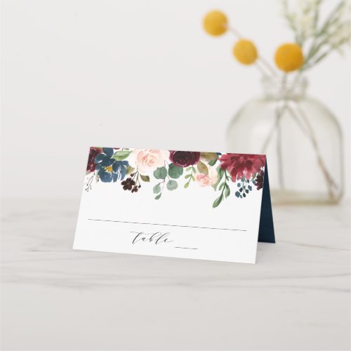 Enchanted Floral  Personalized Wedding Place Card