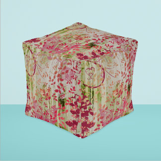 Enchanted Floral Pouf