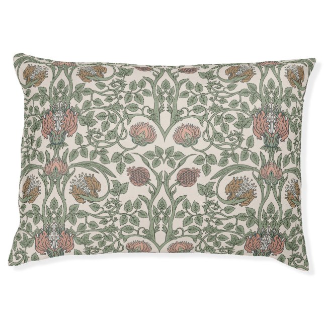 Enchanted floral vintage: retro wallpapers. pet bed (Front)