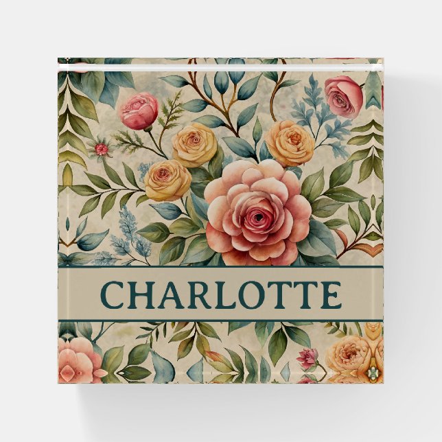 Enchanted Florals Paperweight (Front)