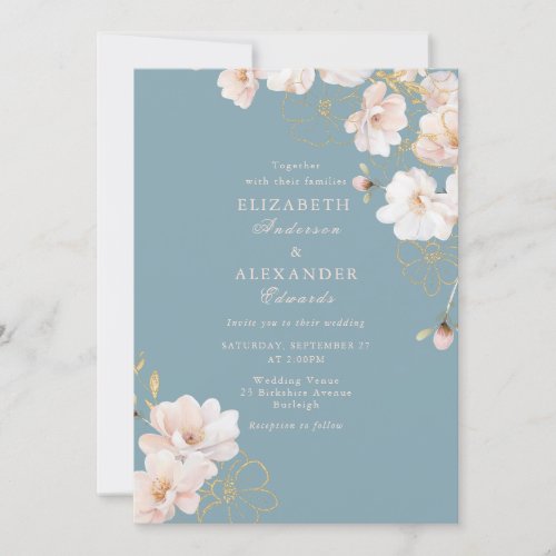 Enchanted Florals Wildflower Wedding Invitation