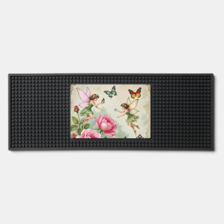 Enchanted Flroral Fairies Garden Bar Mat
