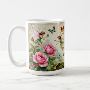 Enchanted Flroral Fairies Garden Coffee Mug